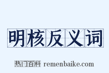 明核反义词是什么意思的图片
